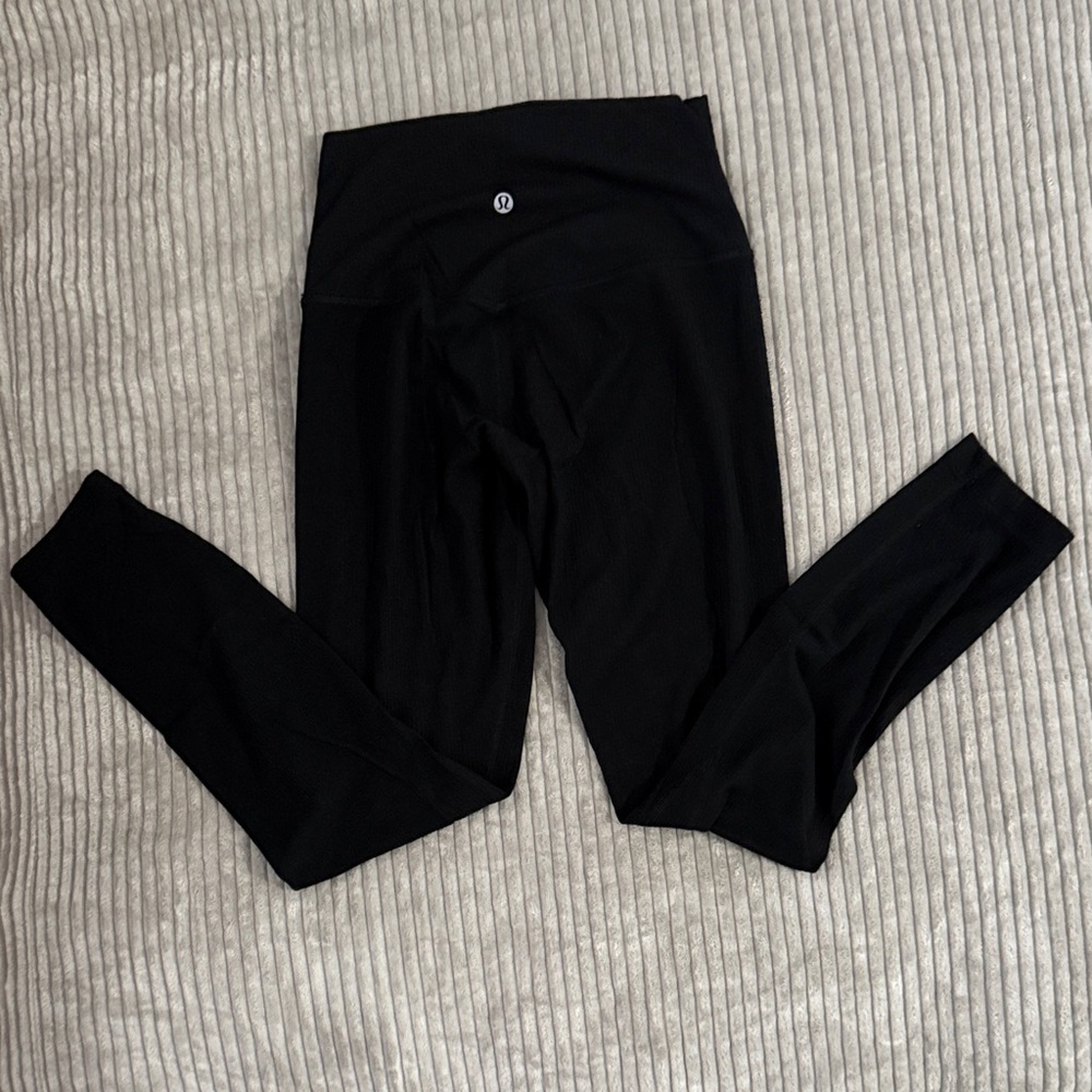 Lululemon Ribbed Black High-Waisted Leggings